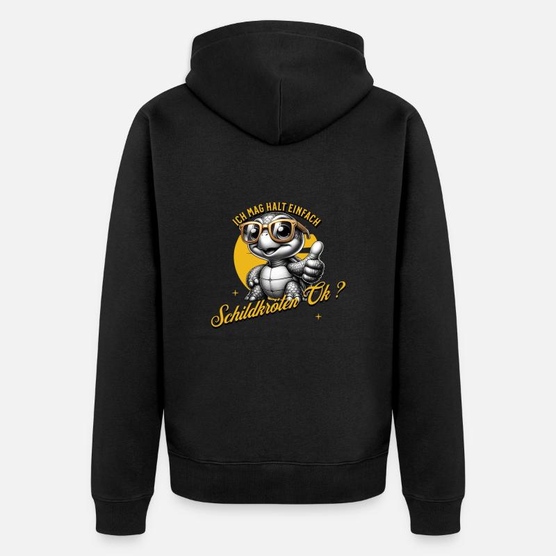 J’aime juste les tortues - Veste à capuche bio Premium Unisexe - noir