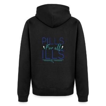 Pilules de pharmacie pour tous les maux - Veste à capuche bio Premium Unisexe - noir - Dos - Nico (187cm)
