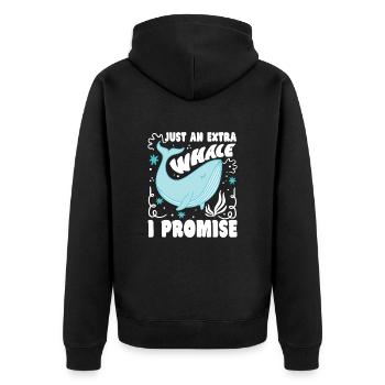 Just An Extra Whale I Promise Whales Aquarist - Unisex Premium Bio Zip Hoodie - Schwarz - Hinten - Nico (187cm)