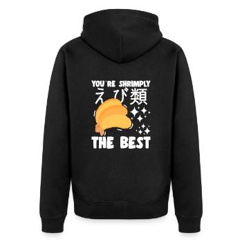 Amateur de sushis Crevettes Le Meilleur - Veste à capuche bio Premium Unisexe - noir - Dos - Nico (187cm)