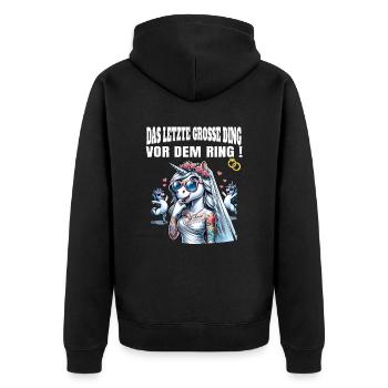 Enterrement de vie de garçon Mariée Enterrement de vie de jeune fille Grondement de femmes - Veste à capuche bio Premium Unisexe - noir - Dos - Nico (187cm)