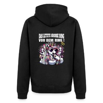 Enterrement de vie de garçon Mariée Enterrement de vie de jeune fille Grondement de femmes - Veste à capuche bio Premium Unisexe - noir - Dos - Nico (187cm)
