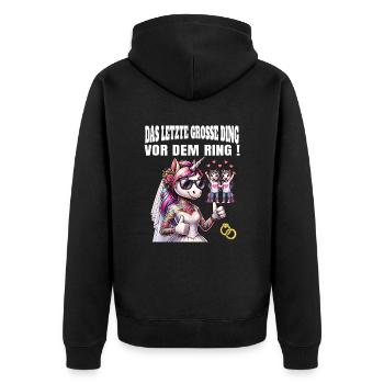 Enterrement de vie de garçon Mariée Enterrement de vie de jeune fille Grondement de femmes - Veste à capuche bio Premium Unisexe - noir - Dos - Nico (187cm)