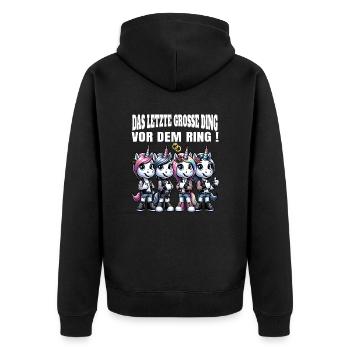 Enterrement de vie de garçon Mariée Enterrement de vie de jeune fille Grondement de femmes - Veste à capuche bio Premium Unisexe - noir - Dos - Nico (187cm)