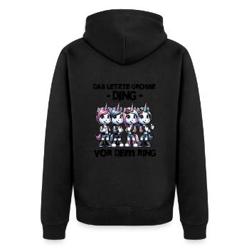 Enterrement de vie de garçon Mariée Enterrement de vie de jeune fille Grondement de femmes - Veste à capuche bio Premium Unisexe - noir - Dos - Nico (187cm)