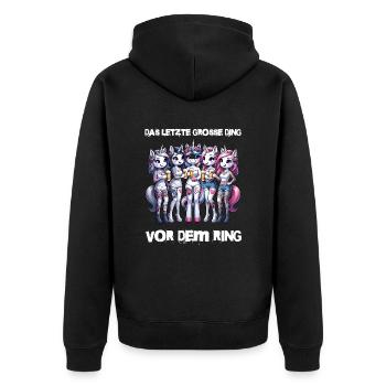 Enterrement de vie de garçon Mariée Enterrement de vie de jeune fille Grondement de femmes - Veste à capuche bio Premium Unisexe - noir - Dos - Nico (187cm)