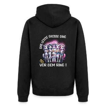 Enterrement de vie de garçon Mariée Enterrement de vie de jeune fille Grondement de femmes - Veste à capuche bio Premium Unisexe - noir - Dos - Nico (187cm)
