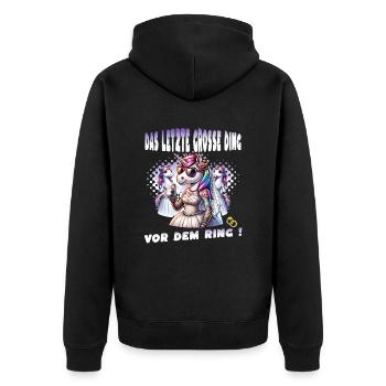 Enterrement de vie de garçon Mariée Enterrement de vie de jeune fille Grondement de femmes - Veste à capuche bio Premium Unisexe - noir - Dos - Nico (187cm)