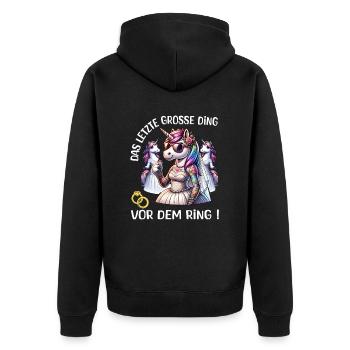 Enterrement de vie de garçon Mariée Enterrement de vie de jeune fille Grondement de femmes - Veste à capuche bio Premium Unisexe - noir - Dos - Nico (187cm)