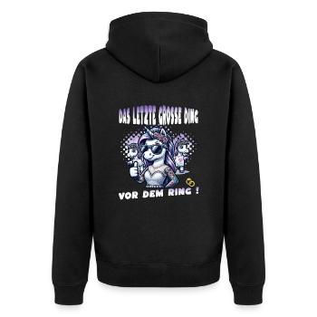 Enterrement de vie de garçon Mariée Enterrement de vie de jeune fille Grondement de femmes - Veste à capuche bio Premium Unisexe - noir - Dos - Nico (187cm)
