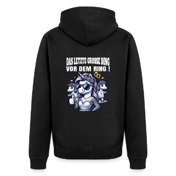 Enterrement de vie de garçon Mariée Enterrement de vie de jeune fille Grondement de femmes - Veste à capuche bio Premium Unisexe - noir - Dos - Nico (187cm)