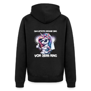 Enterrement de vie de garçon Mariée Enterrement de vie de jeune fille Grondement de femmes - Veste à capuche bio Premium Unisexe - noir - Dos - Nico (187cm)