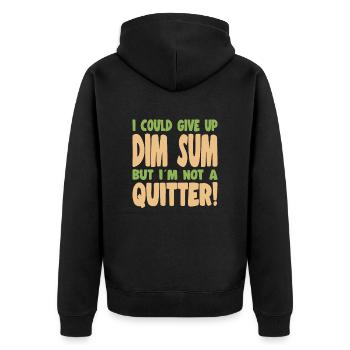 Bao Bun Funny Could Give Up Dim Sum Asian Food - Unisex Premium Organic Zip Hoodie - black - Back - Nico (187cm)
