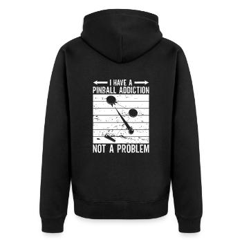 J’ai une idée de flipper Addiction Pinball - Veste à capuche bio Premium Unisexe - noir - Dos - Nico (187cm)