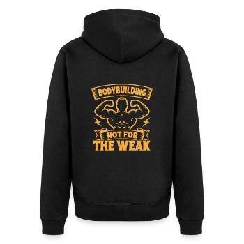 Motivation de remise en forme Bodybuilder Pas pour la salle de sport faible - Veste à capuche bio Premium Unisexe - noir - Dos - Nico (187cm)