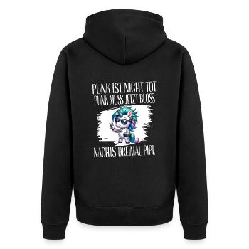 Festival Fun Je suis vieux mais le punk n’est pas mort - Veste à capuche bio Premium Unisexe - noir - Dos - Nico (187cm)
