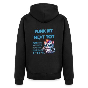 Punk Rock - Je suis vieux mais le punk n’est pas mort - Veste à capuche bio Premium Unisexe - noir - Dos - Nico (187cm)