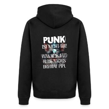 Punk Rock - Je suis vieux mais le punk n’est pas mort - Veste à capuche bio Premium Unisexe - noir - Dos - Nico (187cm)