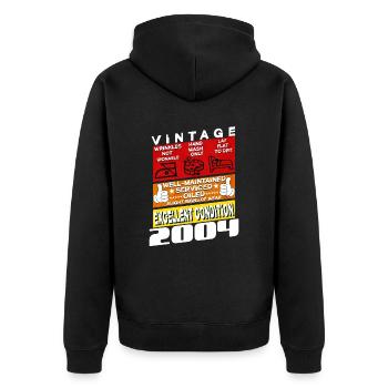 21 ans Millésime 2004 femme & homme Anniversaire - Veste à capuche bio Premium Unisexe - noir - Dos - Nico (187cm)