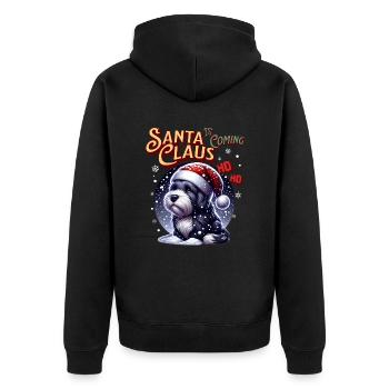 Père Noël Chien Noël Hommes et femmes - Veste à capuche bio Premium Unisexe - noir - Dos - Nico (187cm)