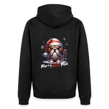 Père Noël Chien Noël Hommes et femmes - Veste à capuche bio Premium Unisexe - noir - Dos - Nico (187cm)