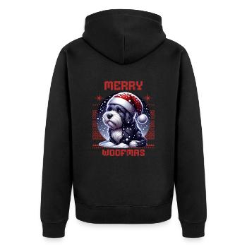 Père Noël Chien Noël Hommes et femmes - Veste à capuche bio Premium Unisexe - noir - Dos - Nico (187cm)