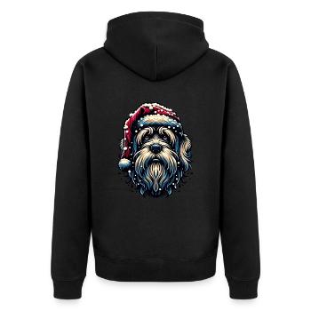 Père Noël Chien Noël Hommes et femmes - Veste à capuche bio Premium Unisexe - noir - Dos - Nico (187cm)