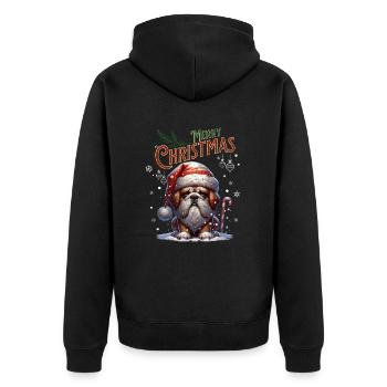 Père Noël Chien Noël Hommes et femmes - Veste à capuche bio Premium Unisexe - noir - Dos - Nico (187cm)