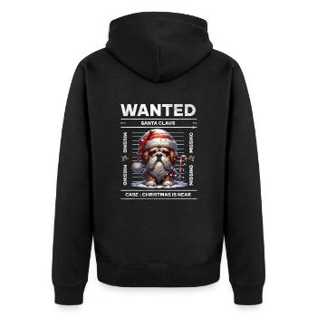 Père Noël Chien Noël Hommes et femmes - Veste à capuche bio Premium Unisexe - noir - Dos - Nico (187cm)