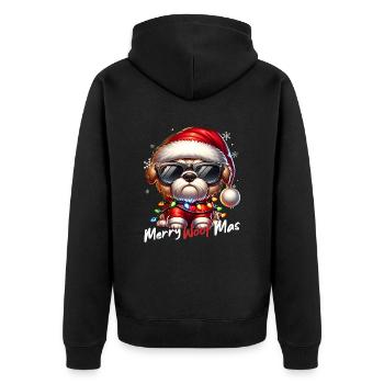 Père Noël Chien Noël Hommes et femmes - Veste à capuche bio Premium Unisexe - noir - Dos - Nico (187cm)