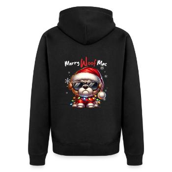 Père Noël Chien Noël Hommes et femmes - Veste à capuche bio Premium Unisexe - noir - Dos - Nico (187cm)