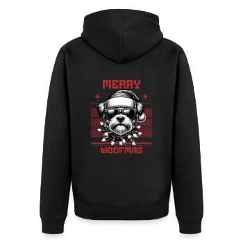 Père Noël Chien Noël Hommes et femmes - Veste à capuche bio Premium Unisexe - noir - Dos - Nico (187cm)