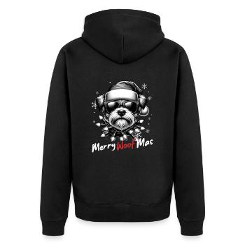 Père Noël Chien Noël Hommes et femmes - Veste à capuche bio Premium Unisexe - noir - Dos - Nico (187cm)