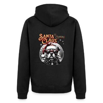 Père Noël Chien Noël Hommes et femmes - Veste à capuche bio Premium Unisexe - noir - Dos - Nico (187cm)
