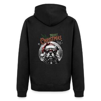 Père Noël Chien Noël Hommes et femmes - Veste à capuche bio Premium Unisexe - noir - Dos - Nico (187cm)