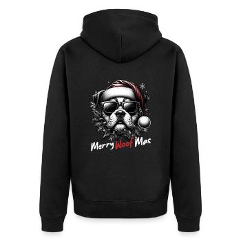 Père Noël Chien Noël Hommes et femmes - Veste à capuche bio Premium Unisexe - noir - Dos - Nico (187cm)