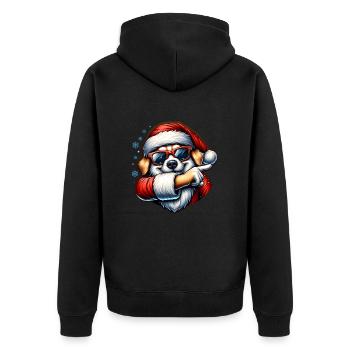 Père Noël Chien Noël Hommes et femmes - Veste à capuche bio Premium Unisexe - noir - Dos - Nico (187cm)