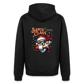 Père Noël Chien Noël Hommes et femmes - Veste à capuche bio Premium Unisexe - noir - Dos - Nico (187cm)