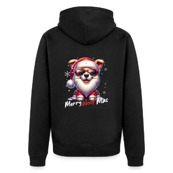 Père Noël Chien Noël Hommes et femmes - Veste à capuche bio Premium Unisexe - noir - Dos - Nico (187cm)