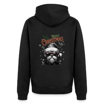Père Noël Chien Noël Hommes et femmes - Veste à capuche bio Premium Unisexe - noir - Dos - Nico (187cm)
