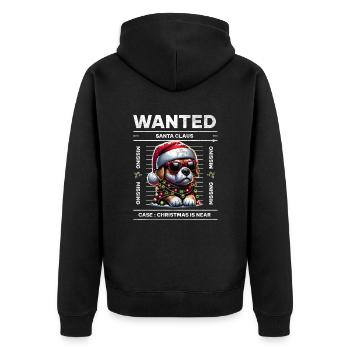 Père Noël Chien Noël Hommes et femmes - Veste à capuche bio Premium Unisexe - noir - Dos - Nico (187cm)