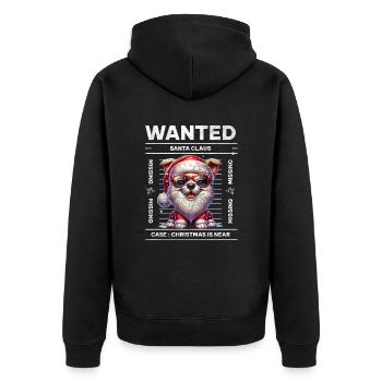 Père Noël Chien Noël Hommes et femmes - Veste à capuche bio Premium Unisexe - noir - Dos - Nico (187cm)