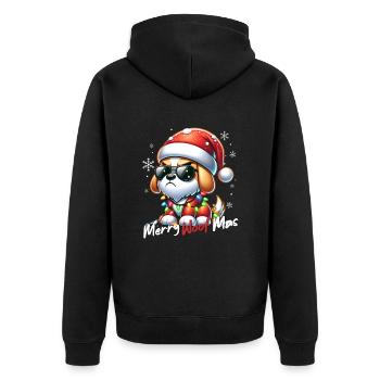 Père Noël Chien Noël Hommes et femmes - Veste à capuche bio Premium Unisexe - noir - Dos - Nico (187cm)