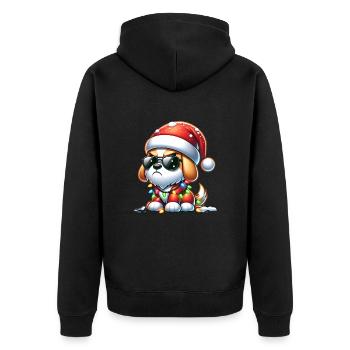 Père Noël Chien Noël Hommes et femmes - Veste à capuche bio Premium Unisexe - noir - Dos - Nico (187cm)