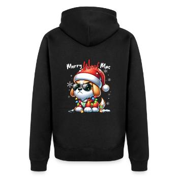 Père Noël Chien Noël Hommes et femmes - Veste à capuche bio Premium Unisexe - noir - Dos - Nico (187cm)