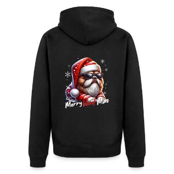 Père Noël Chien Noël Hommes et femmes - Veste à capuche bio Premium Unisexe - noir - Dos - Nico (187cm)