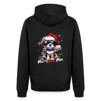 Père Noël Chien Noël Hommes et femmes - Veste à capuche bio Premium Unisexe - noir - Dos - Nico (187cm)