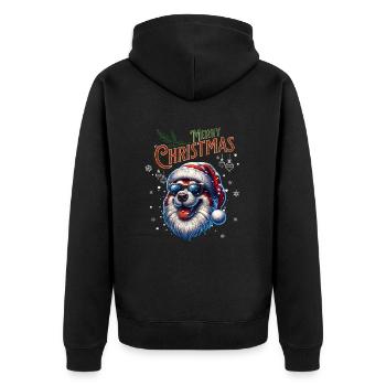 Père Noël Chien Noël Hommes et femmes - Veste à capuche bio Premium Unisexe - noir - Dos - Nico (187cm)