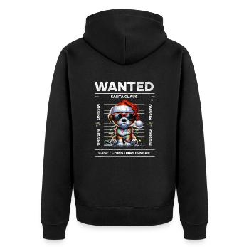 Père Noël Chien Noël Hommes et femmes - Veste à capuche bio Premium Unisexe - noir - Dos - Nico (187cm)