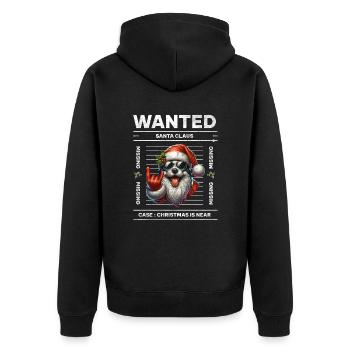 Père Noël Chien Noël Hommes et femmes - Veste à capuche bio Premium Unisexe - noir - Dos - Nico (187cm)